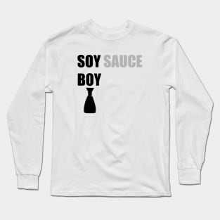 Soy Sauce Boy Asian Joke Design Long Sleeve T-Shirt